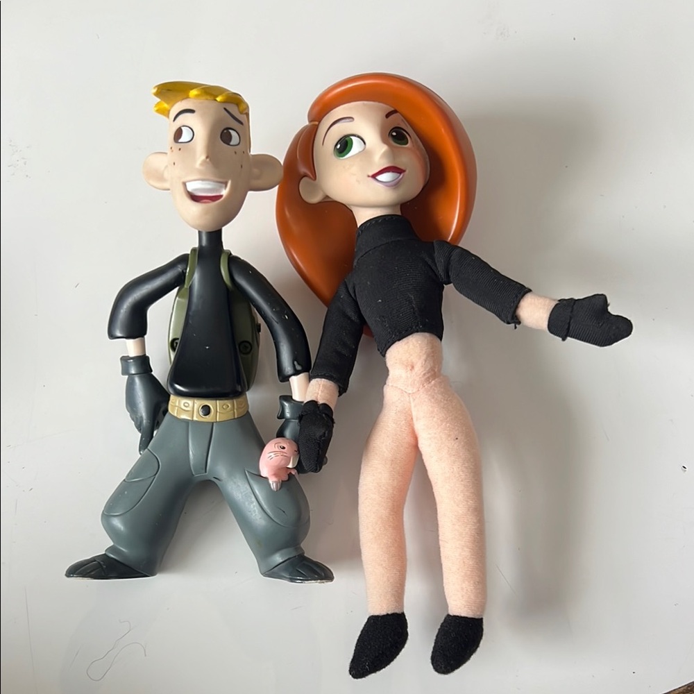 Disney Kim Possible and Ron Stoppable figures vintage